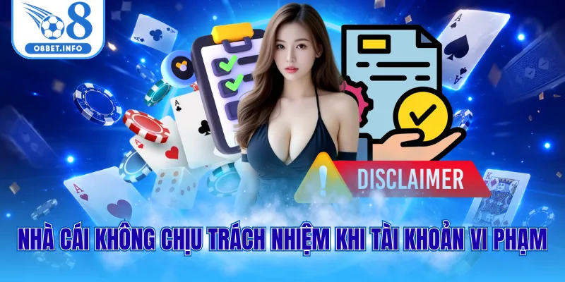 Miễn Trừ Trách Nhiệm O8 2 Nhà cái không chịu trách nhiệm khi tài khoản vi phạm